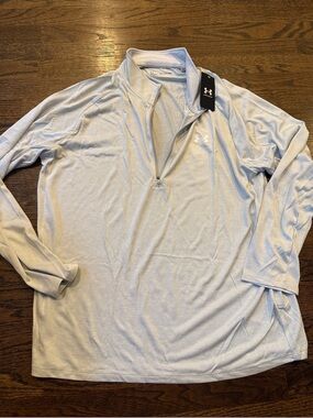 Under Armour Light Gray Lightweight Men's Golf Pullover